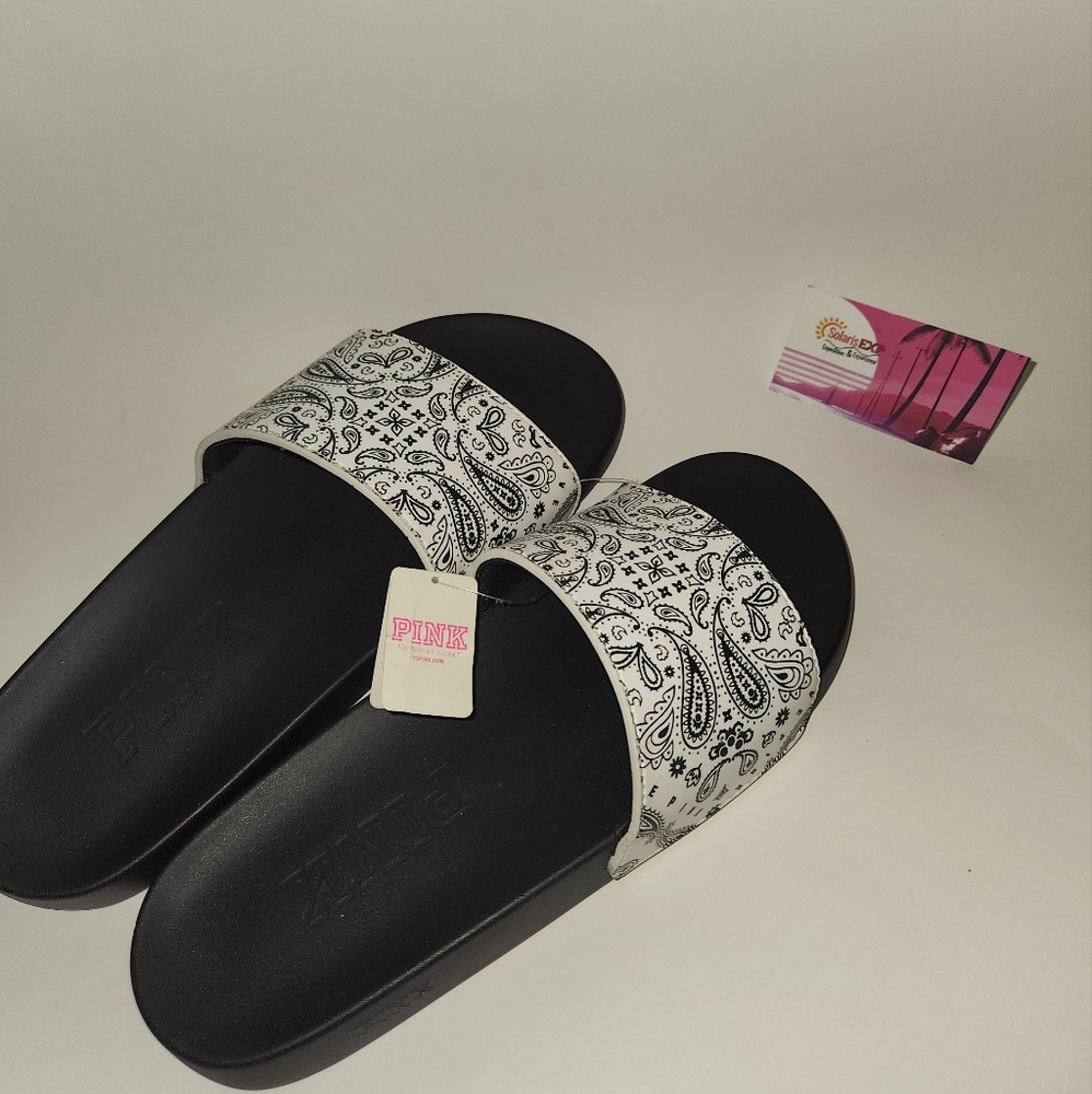 NWT Victoria Secret PINK Sandals Large 9/10